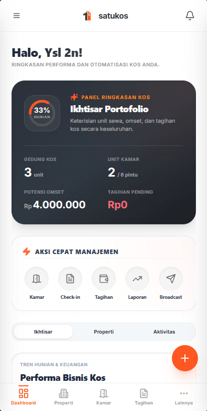 Mobile App Dashboard SATUKOS